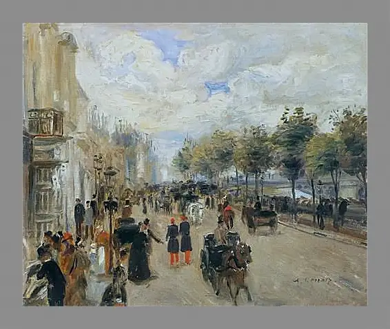 Картина в раме - Paris, the Quay of Malaquais. Пьер Огюст Ренуар