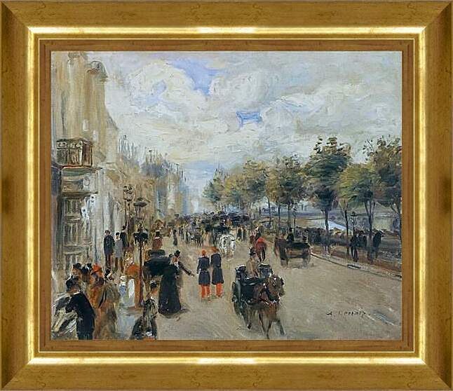 Картина в раме - Paris, the Quay of Malaquais. Пьер Огюст Ренуар