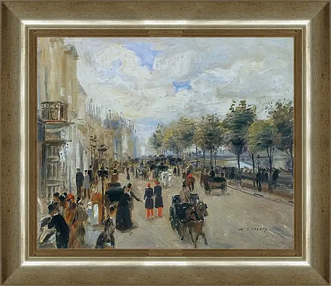 Картина в раме - Paris, the Quay of Malaquais. Пьер Огюст Ренуар