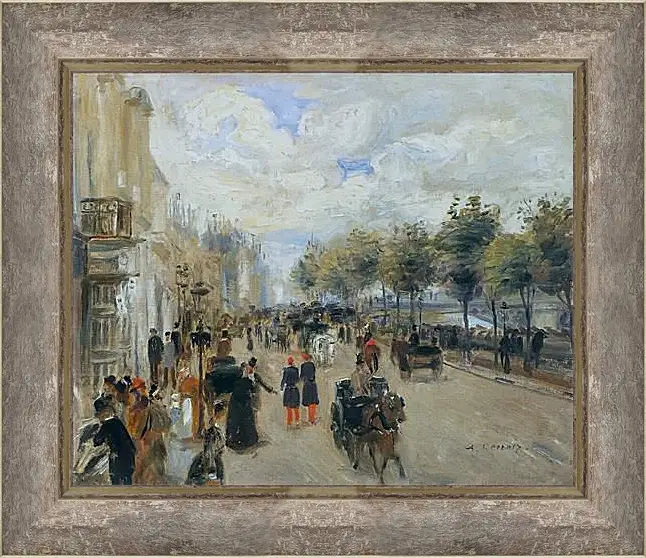 Картина в раме - Paris, the Quay of Malaquais. Пьер Огюст Ренуар