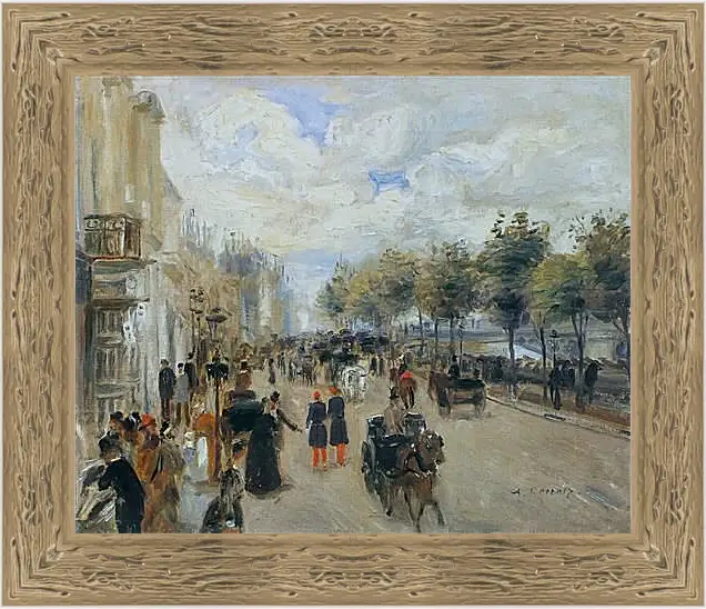 Картина в раме - Paris, the Quay of Malaquais. Пьер Огюст Ренуар