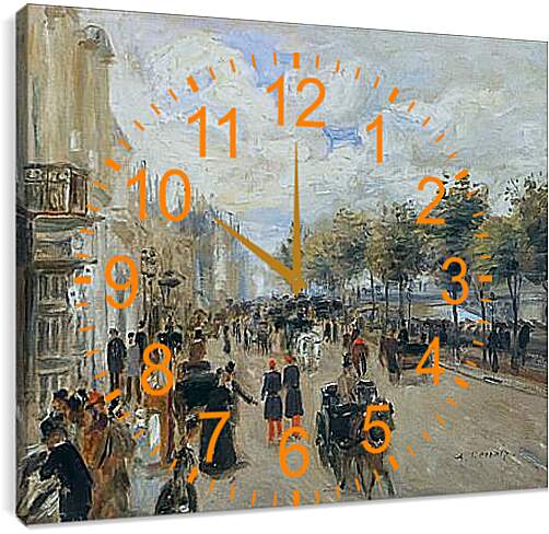 Часы картина - Paris, the Quay of Malaquais. Пьер Огюст Ренуар