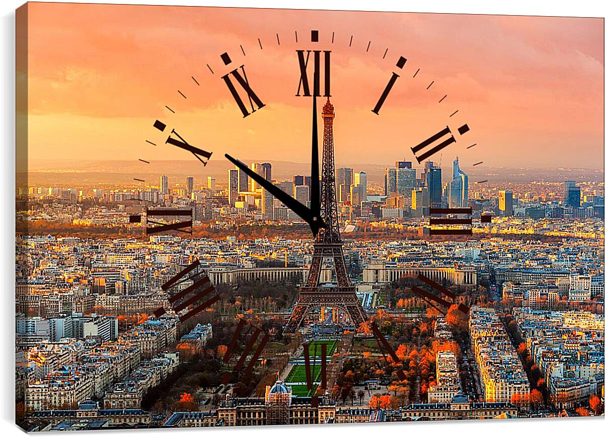 Часы картина - Парижский вечер