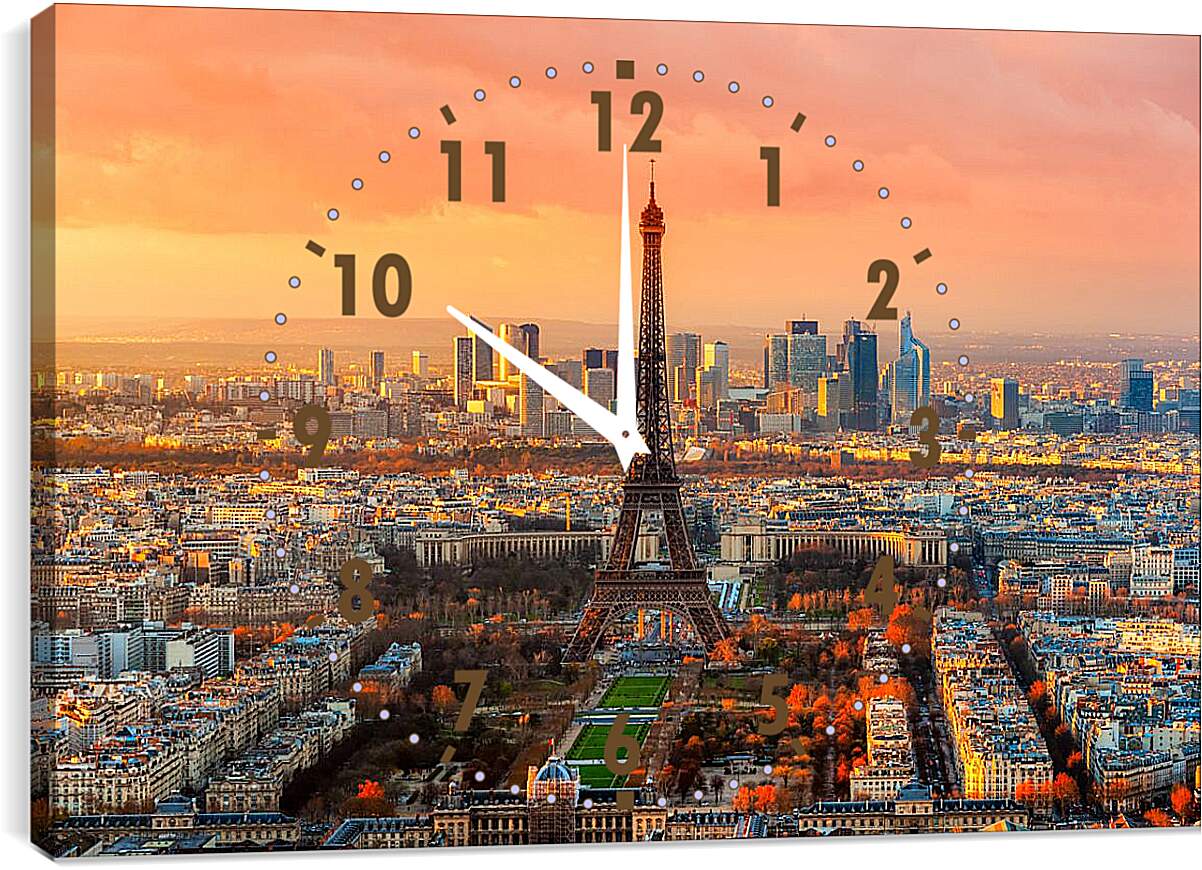 Часы картина - Парижский вечер