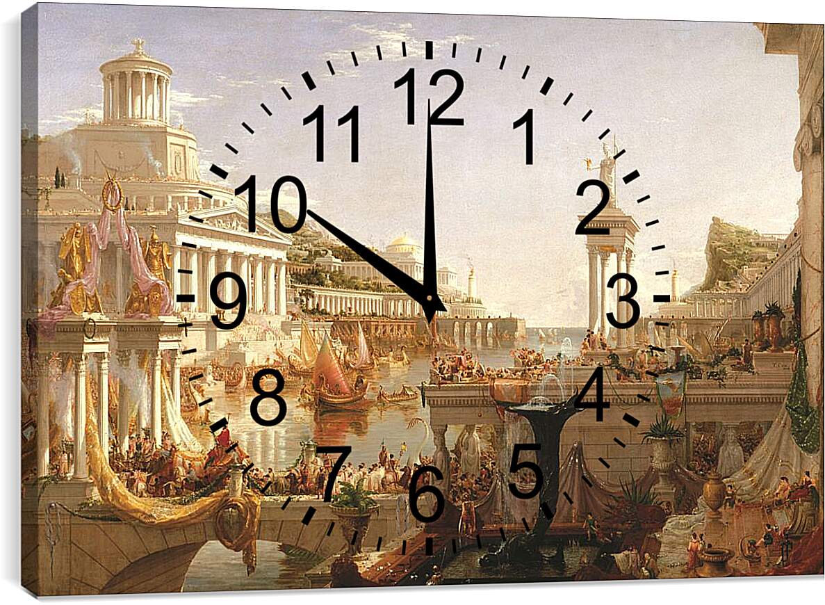 Часы картина - Древний город