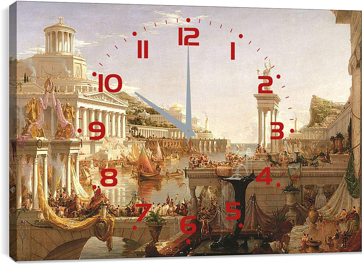Часы картина - Древний город
