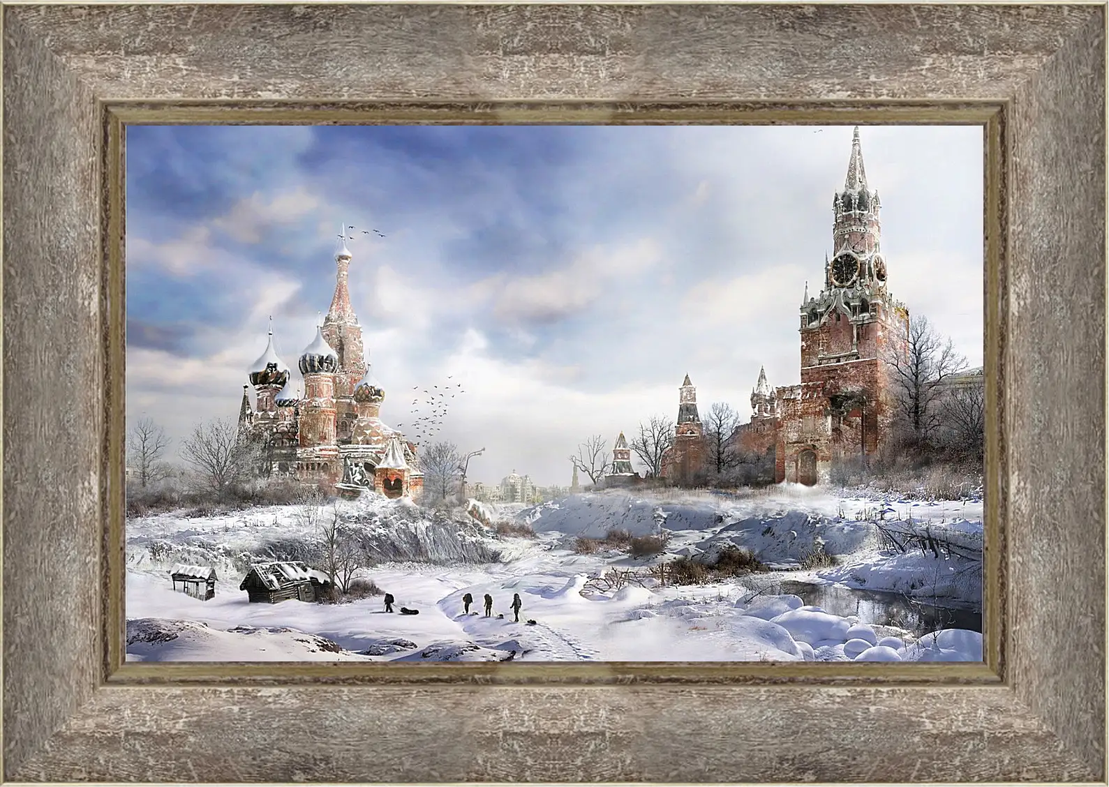 Картина в раме - Город