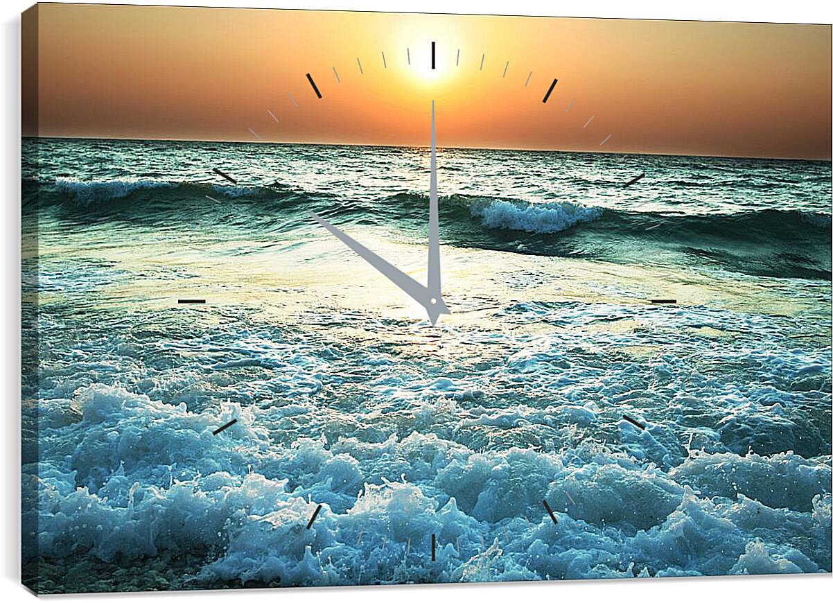 Часы картина - Волнистое море