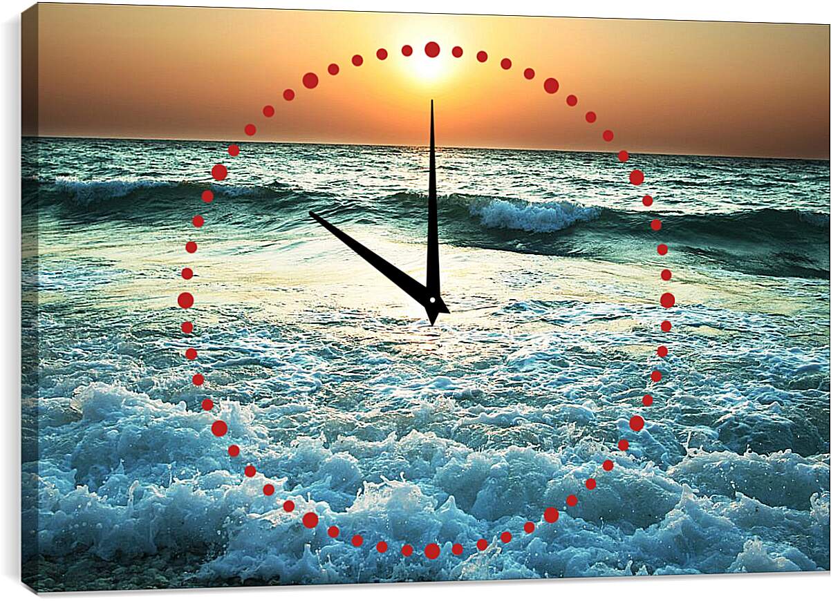 Часы картина - Волнистое море
