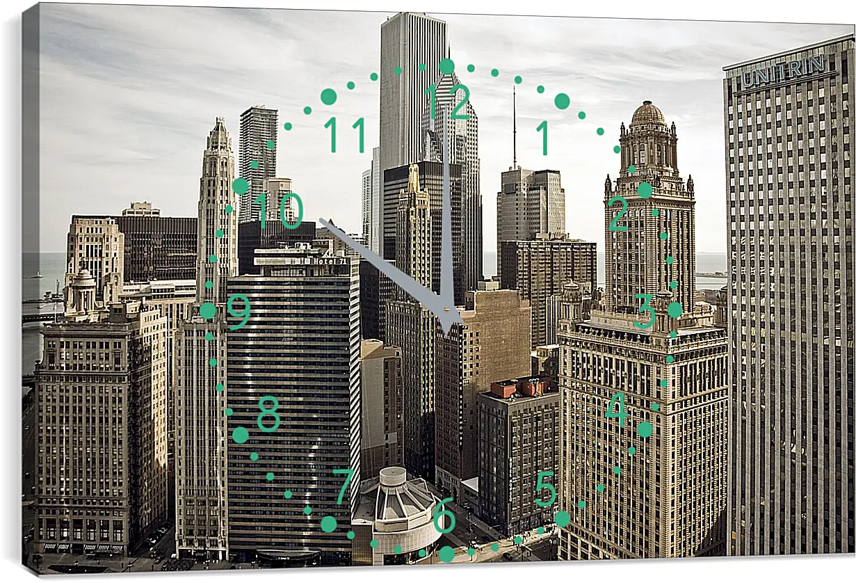 Часы картина - Город