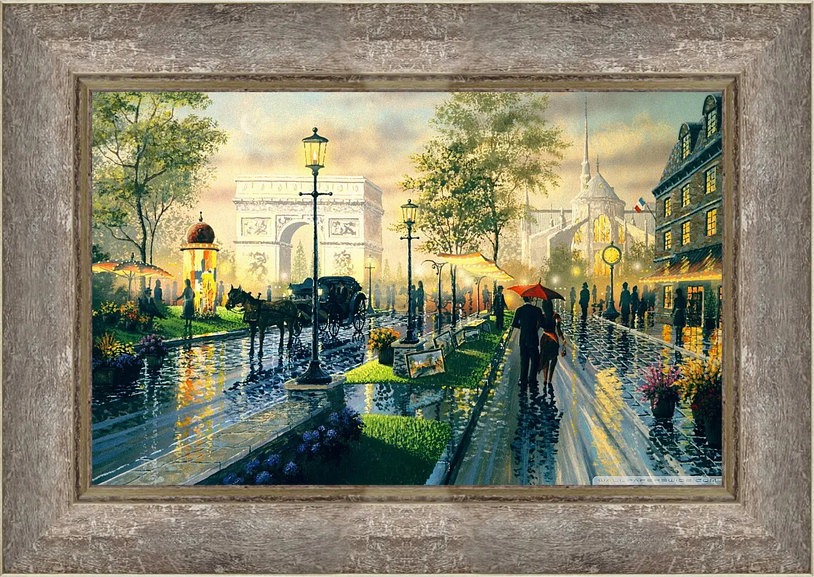 Картина в раме - Город