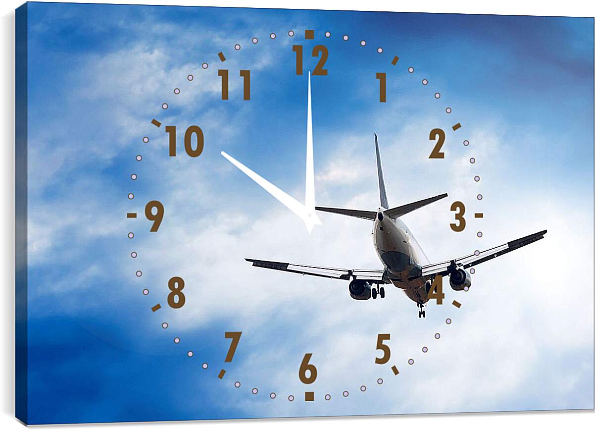 Часы картина - Самолет вид снизу