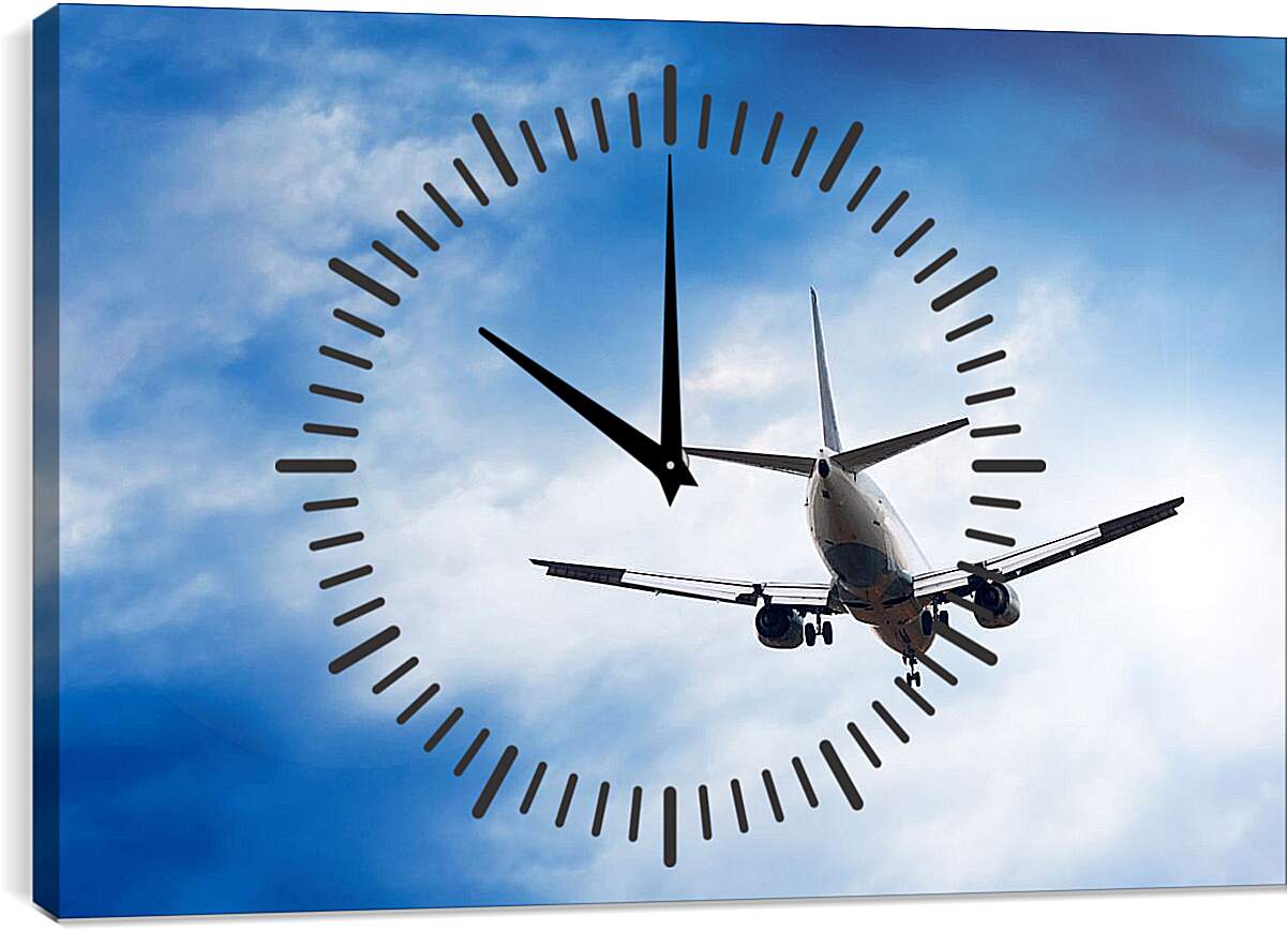 Часы картина - Самолет вид снизу