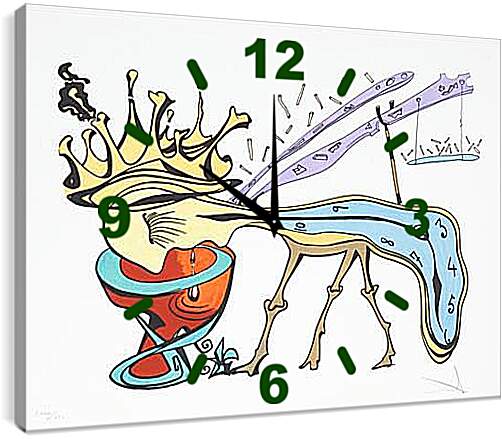Часы картина - Королевское насекомое. Сальвадор Дали