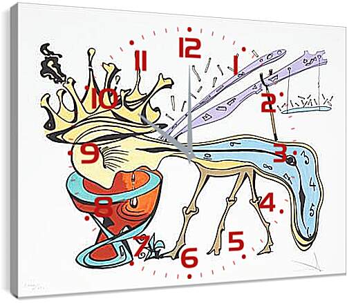 Часы картина - Королевское насекомое. Сальвадор Дали