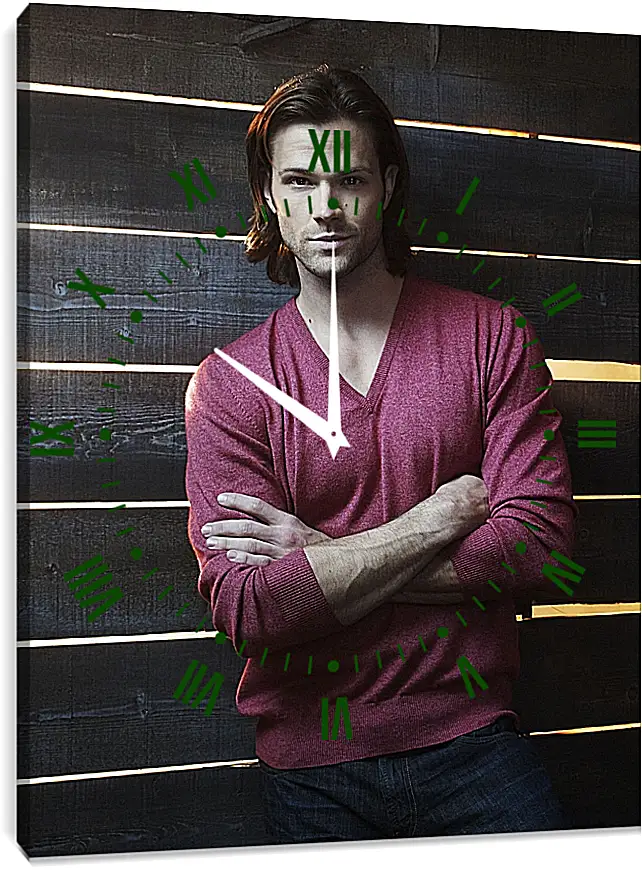 Часы картина - Джаред Падалеки. Jared Padalecki