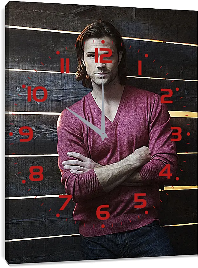 Часы картина - Джаред Падалеки. Jared Padalecki