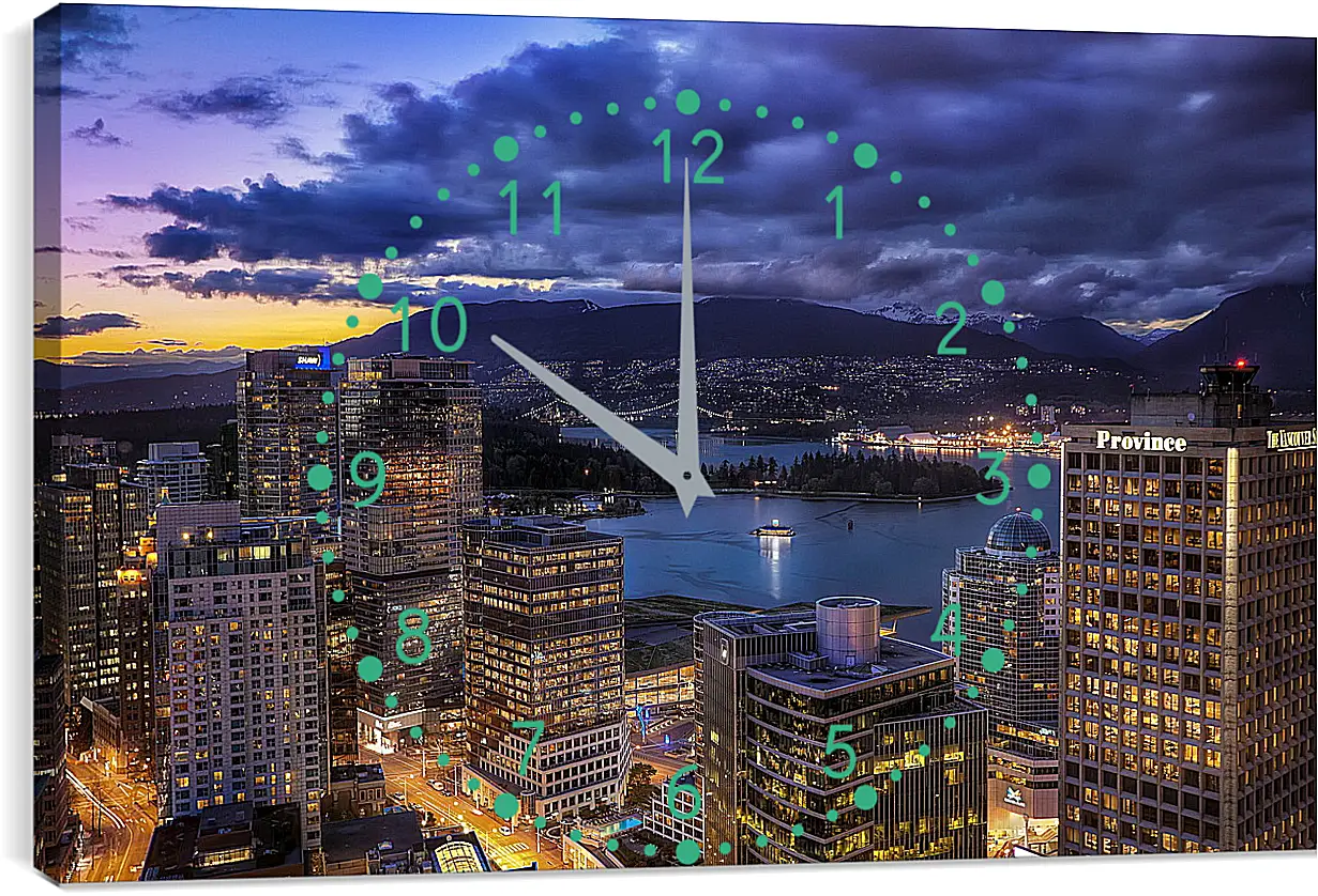 Часы картина - Город