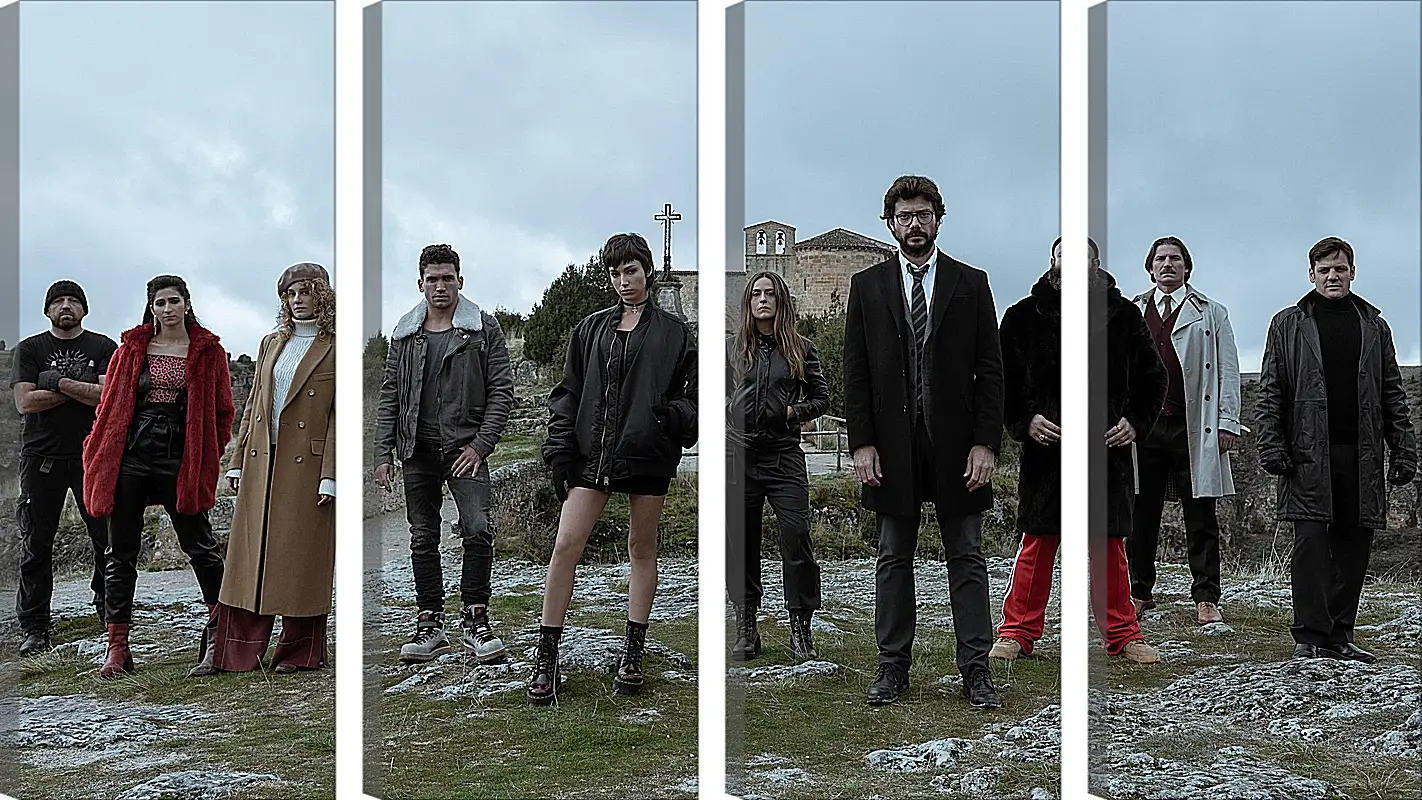 Модульная картина - Бумажный дом. La casa de papel