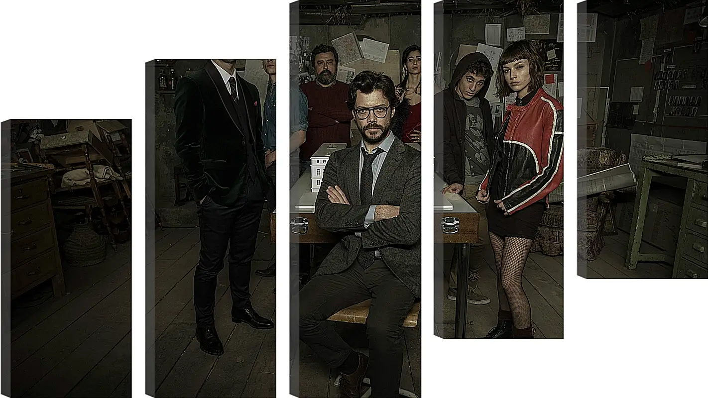 Модульная картина - Бумажный дом. La casa de papel