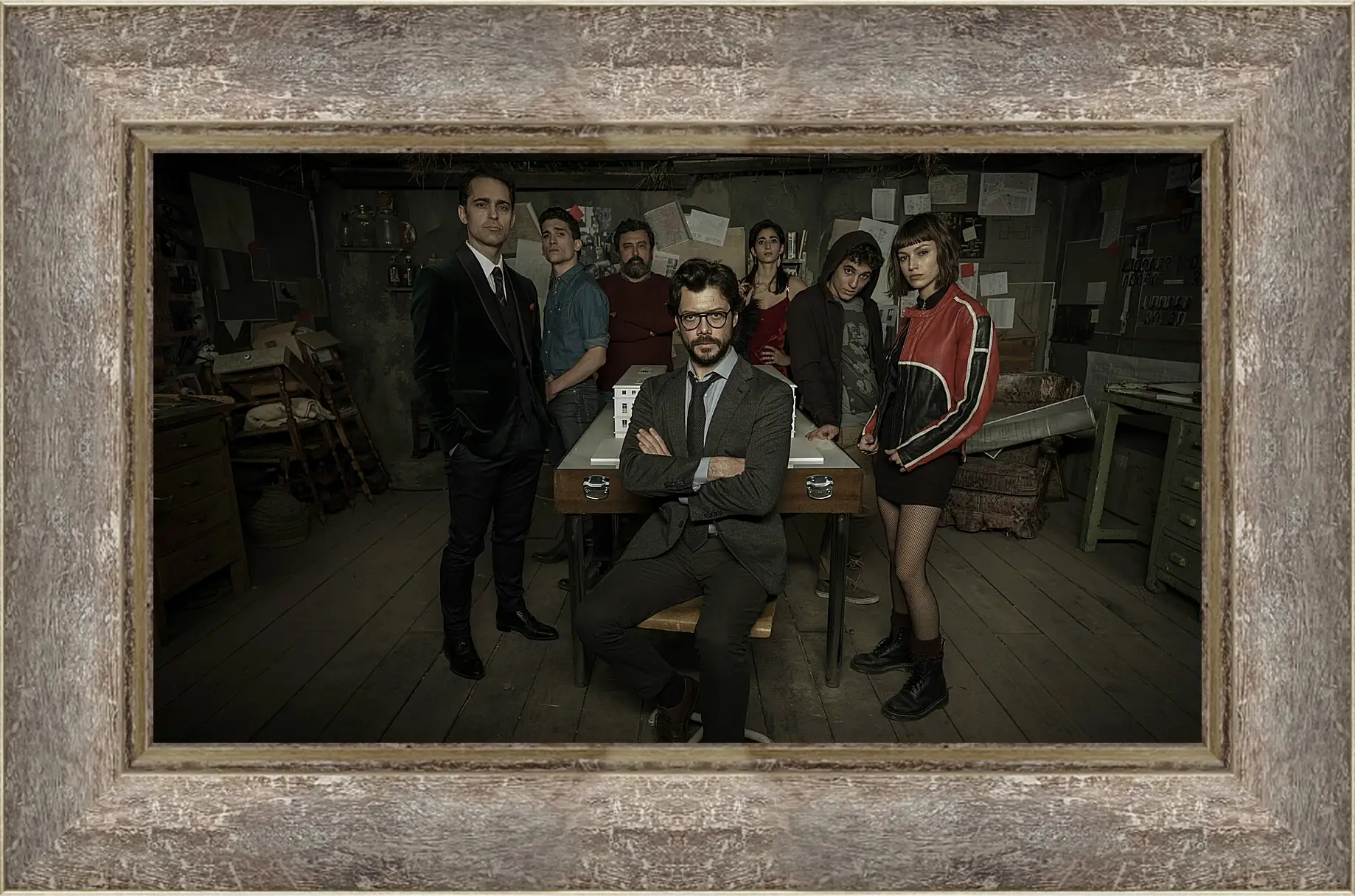 Картина в раме - Бумажный дом. La casa de papel
