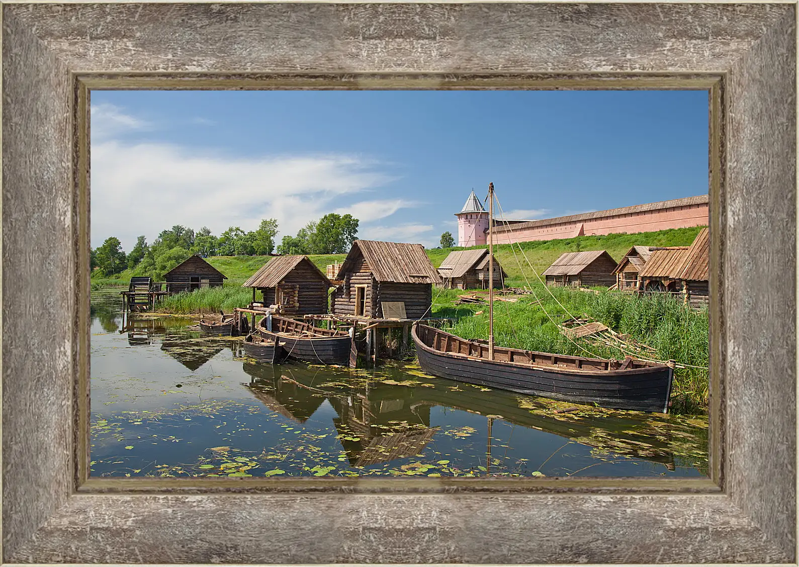 Картина в раме - Город