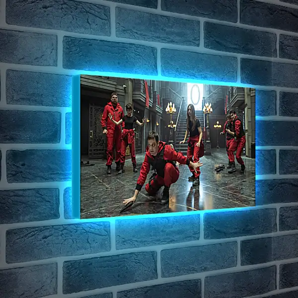 Лайтбокс световая панель - Бумажный дом. La casa de papel