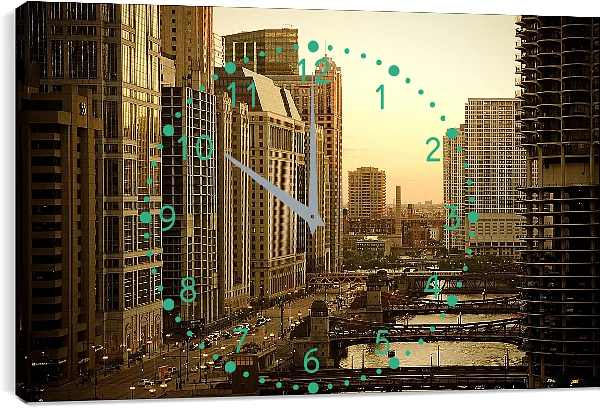 Часы картина - Город