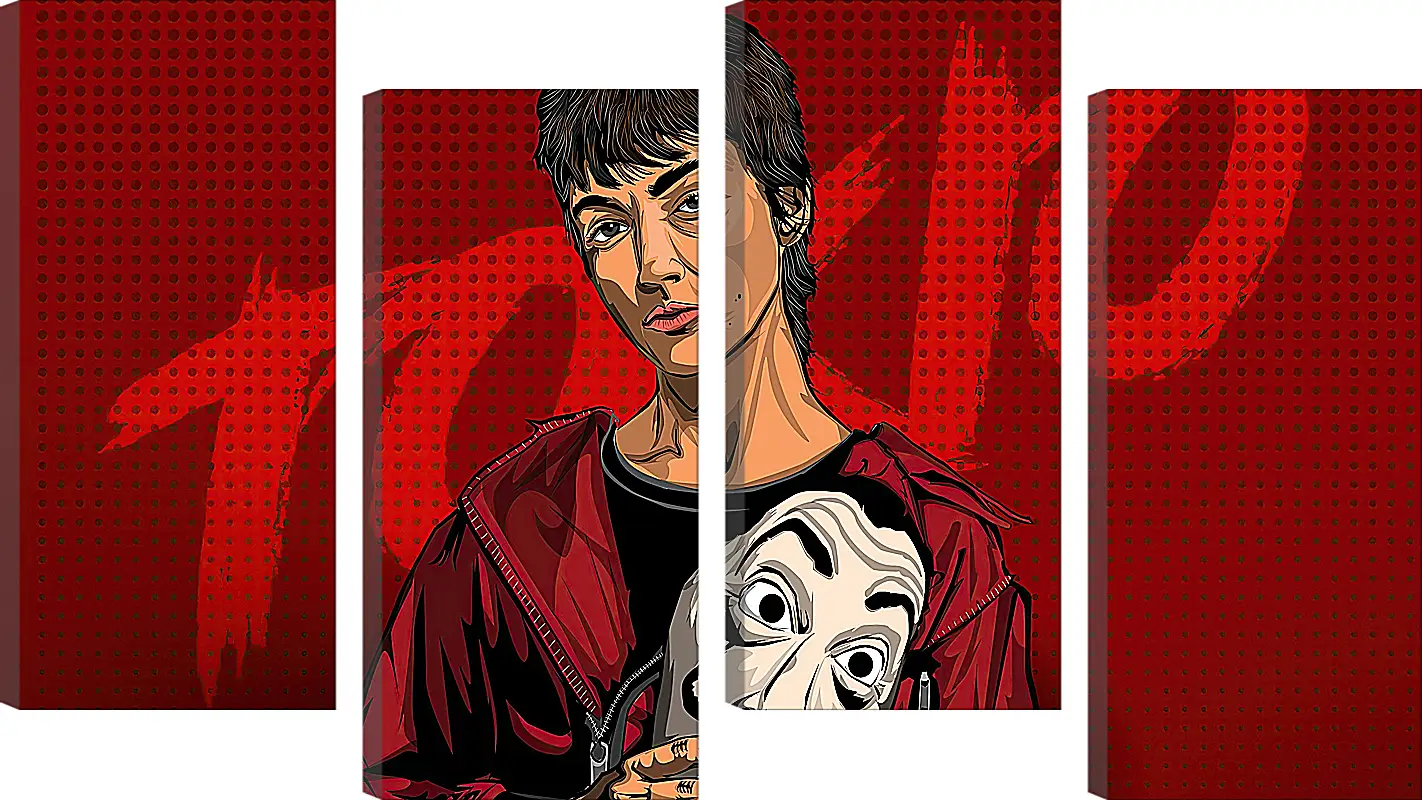 Модульная картина - Бумажный дом. La casa de papel