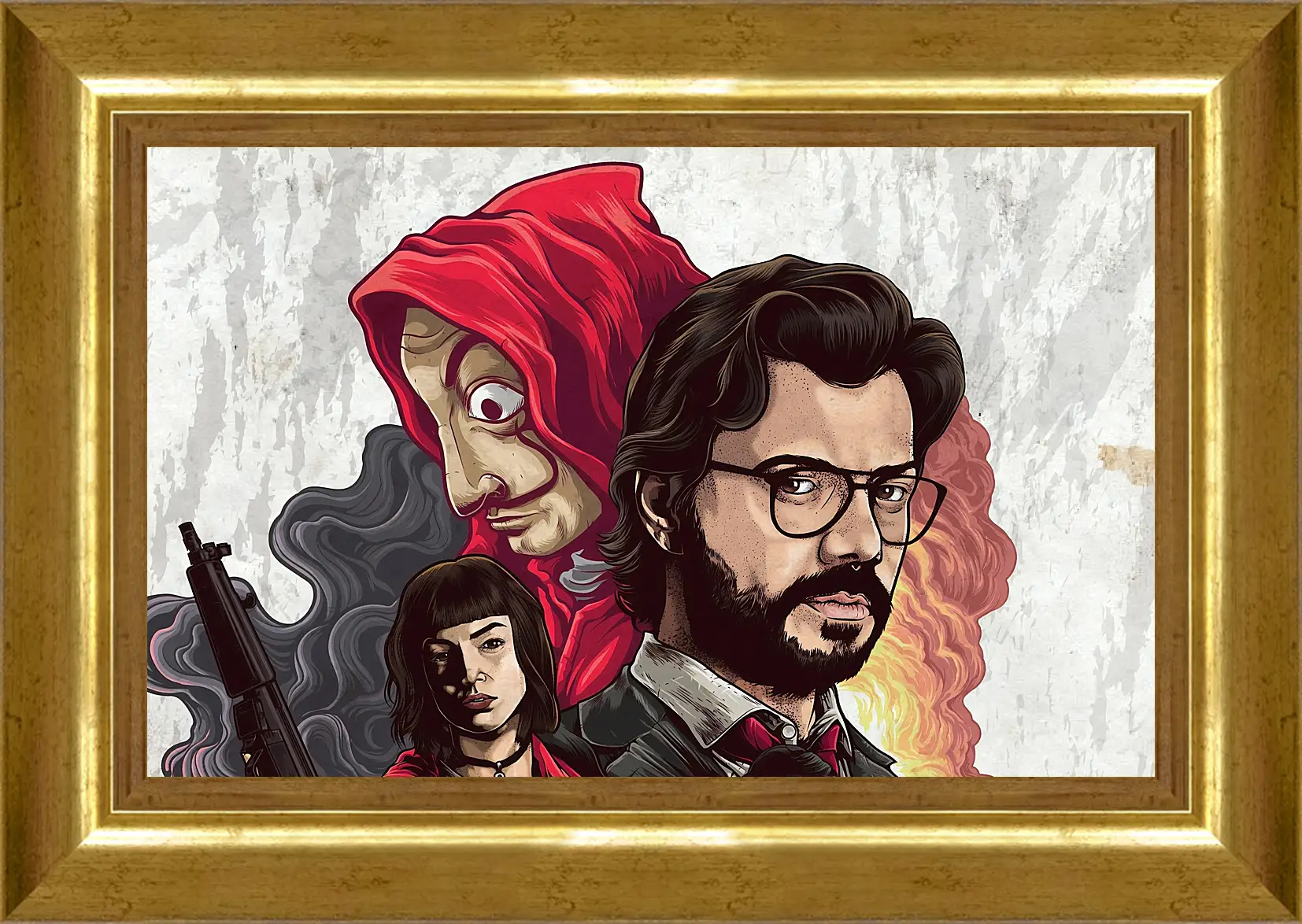 Картина в раме - Бумажный дом. La casa de papel