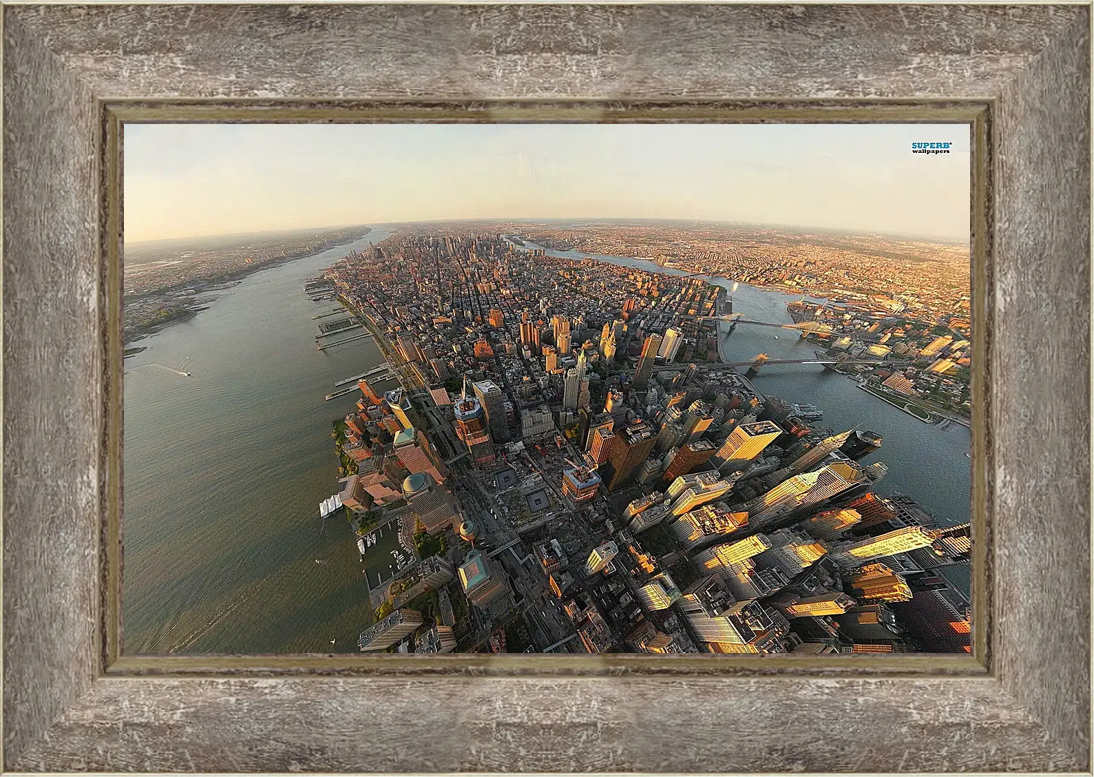 Картина в раме - Город