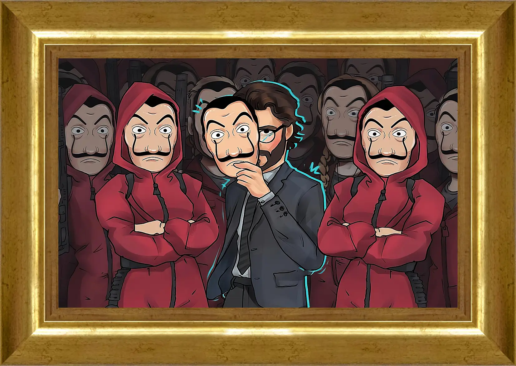 Картина в раме - Бумажный дом. La casa de papel