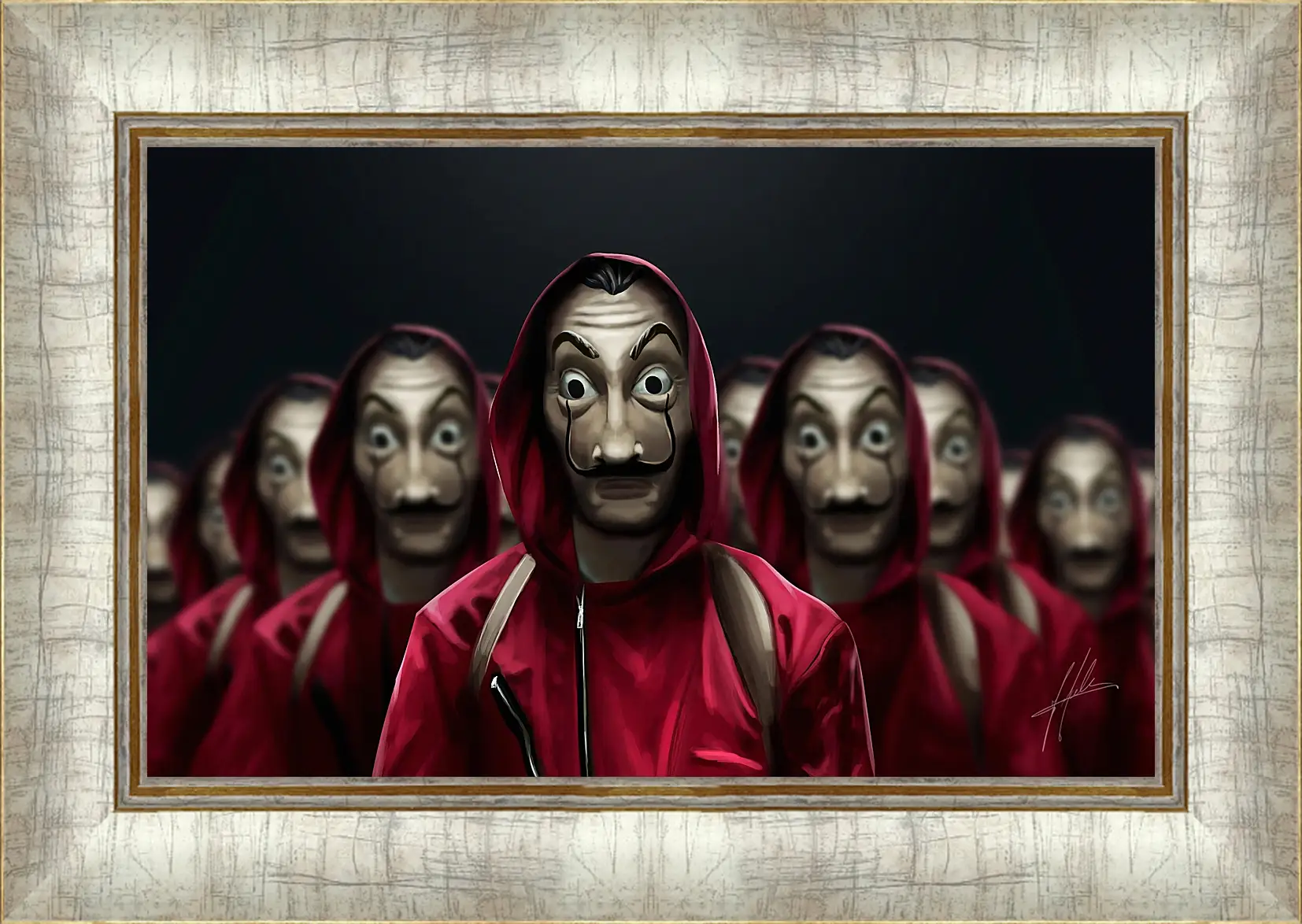 Картина в раме - Бумажный дом. La casa de papel