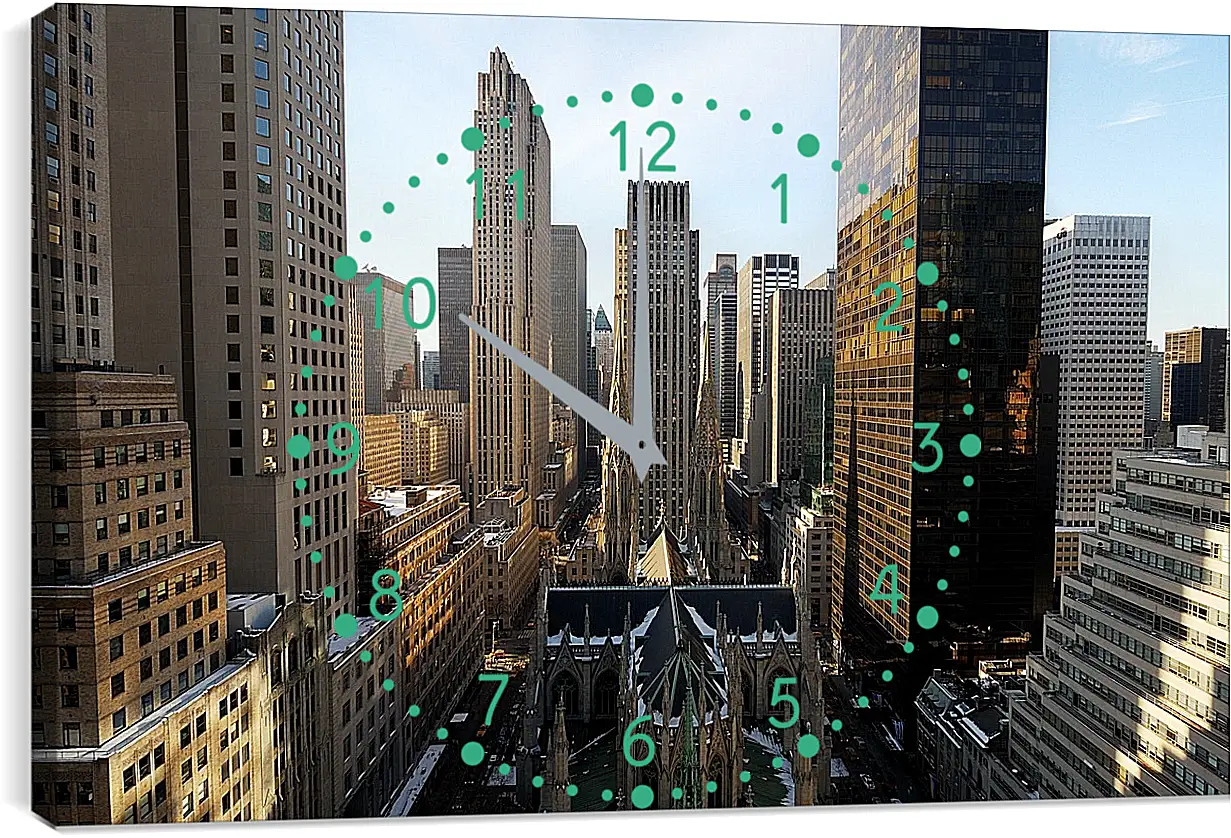 Часы картина - Город