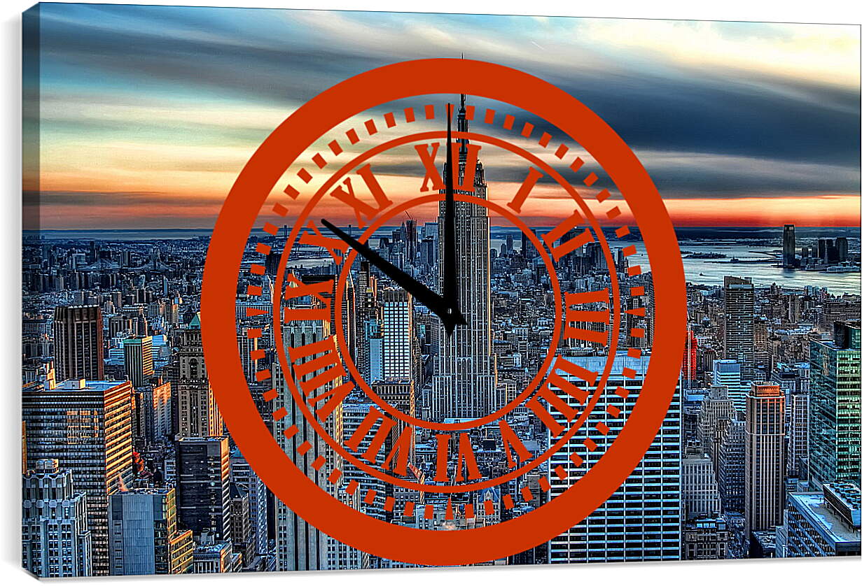 Часы картина - Город