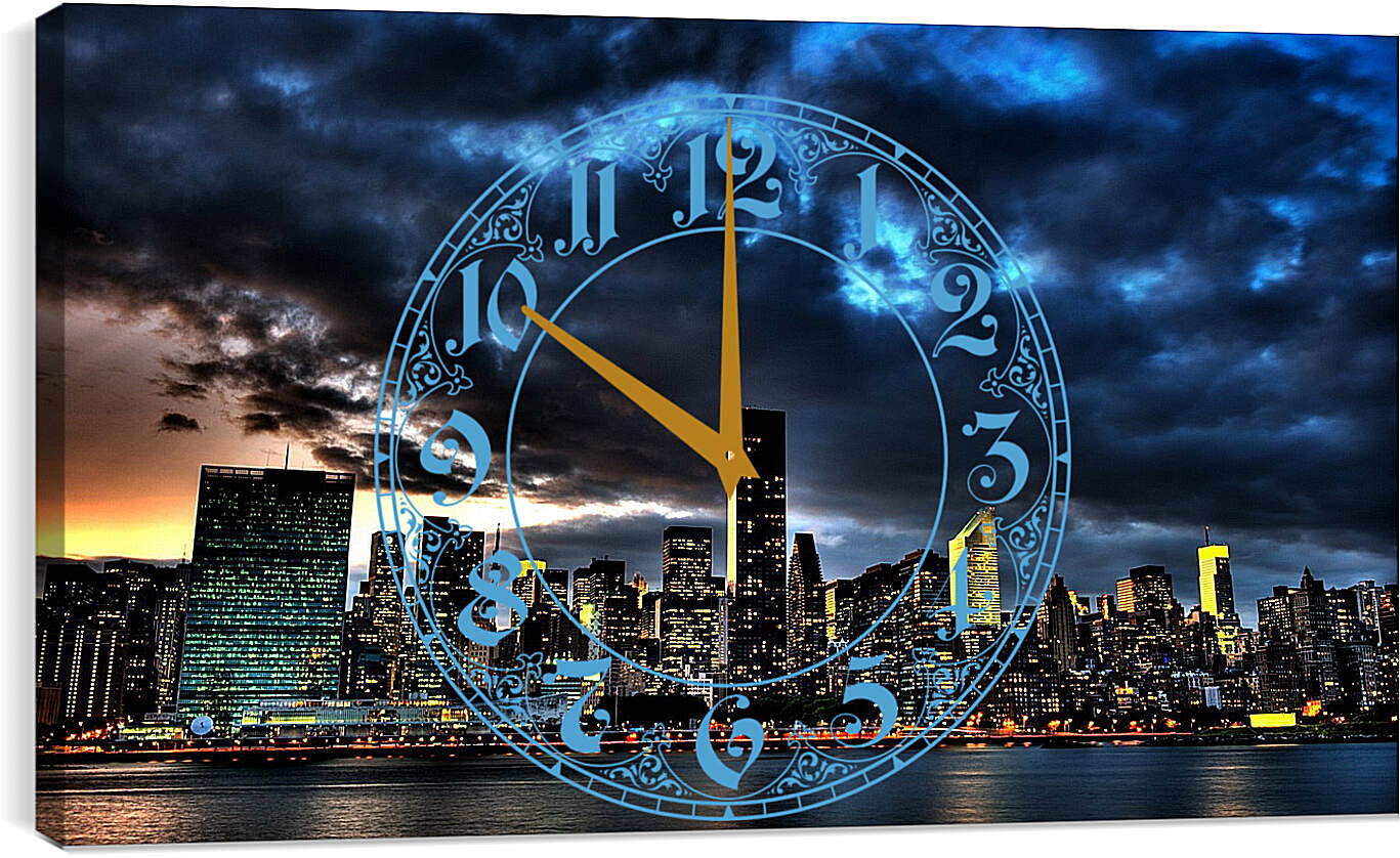 Часы картина - Город