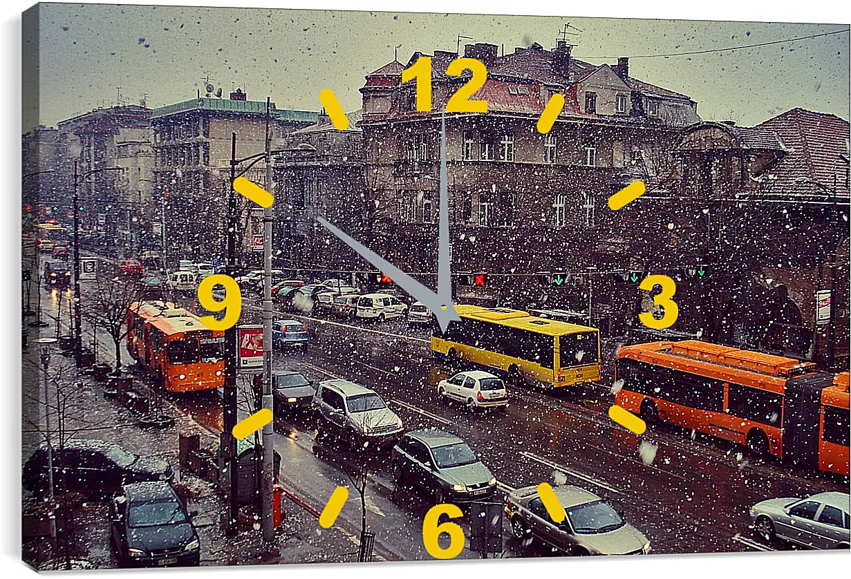 Часы картина - Город