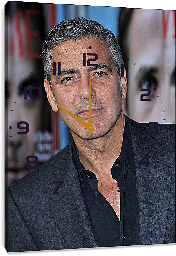 Часы картина - Джордж Клуни. George Clooney