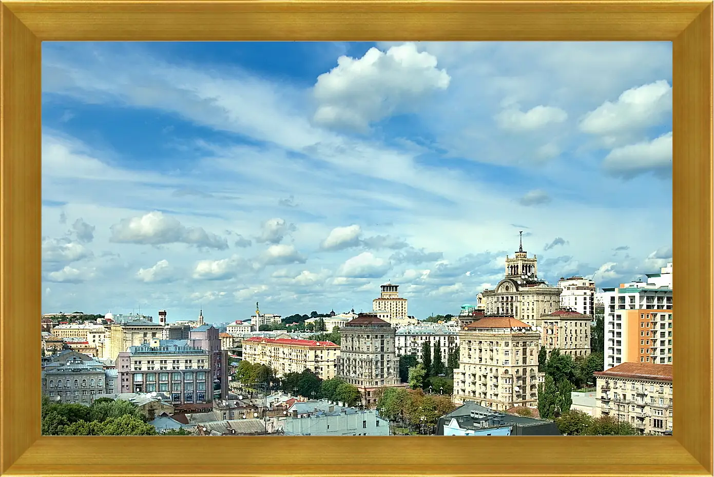 Картина в раме - Город