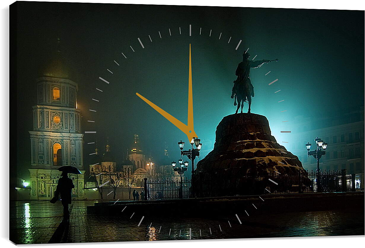 Часы картина - Памятник Богдану Хмельницкому