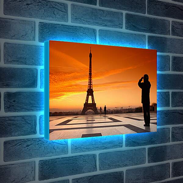 Лайтбокс световая панель - Площадь Трокадеро и Эйфелева башня