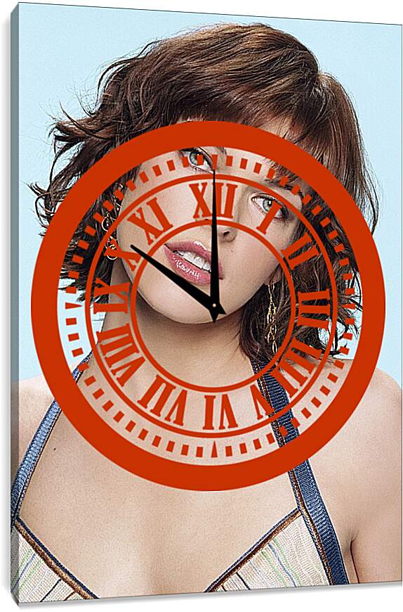 Часы картина - Милла Йовович. Milla Jovovich