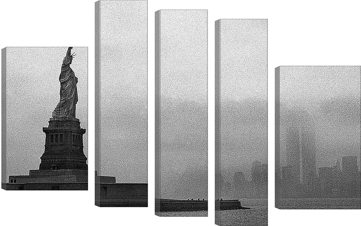 Модульная картина - Статуя Свободы в тумане, Нью-Йорк, США