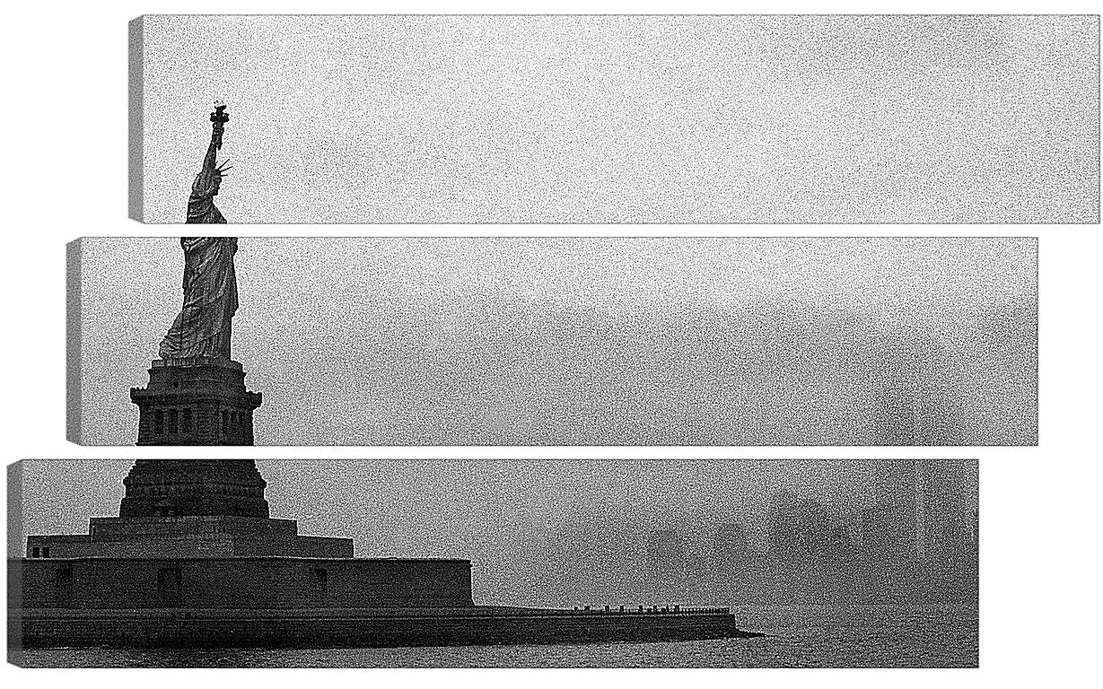 Модульная картина - Статуя Свободы в тумане, Нью-Йорк, США