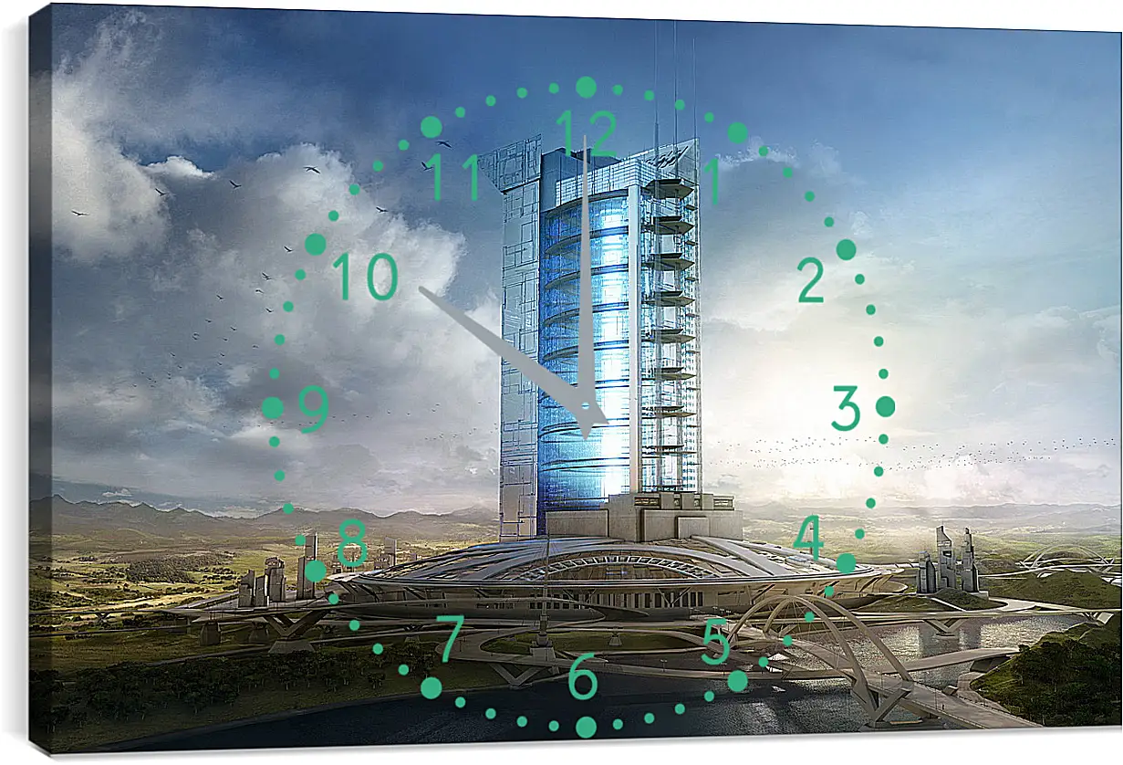 Часы картина - Город