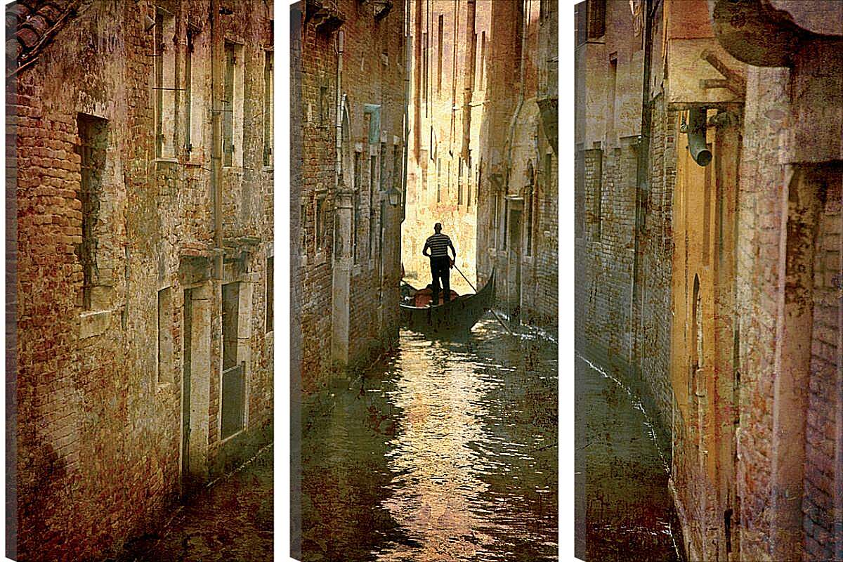 Модульная картина - В узком канале Венеции