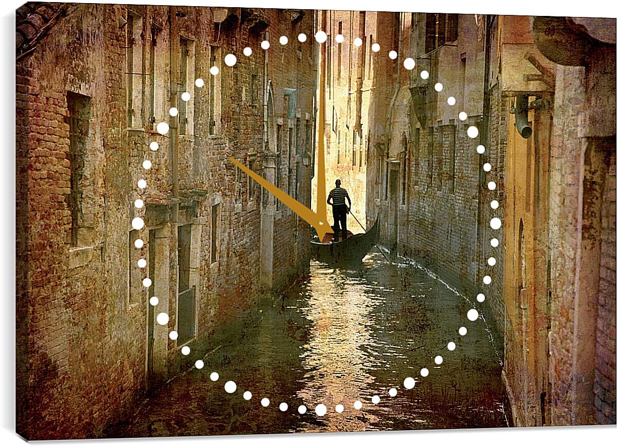 Часы картина - В узком канале Венеции