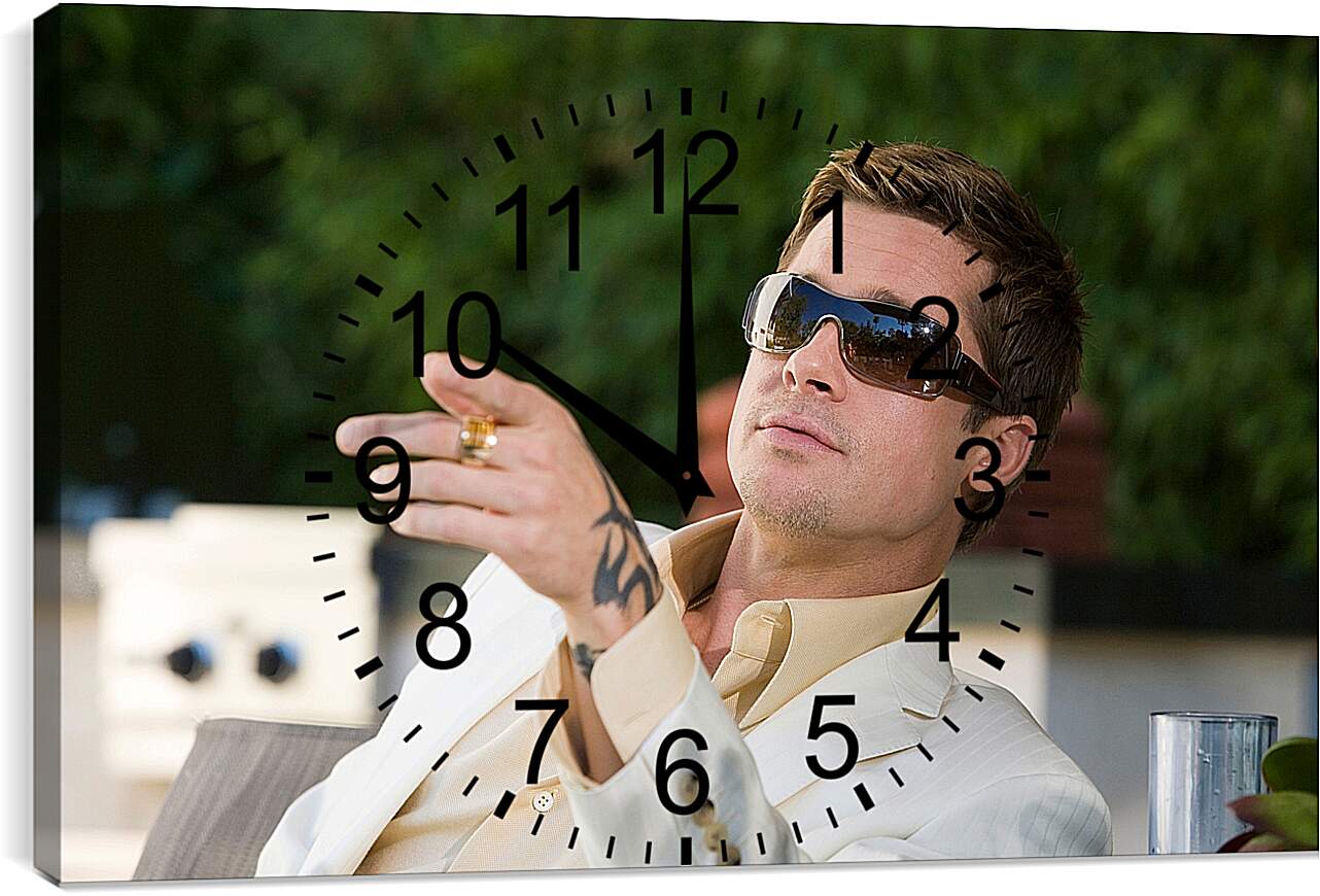Часы картина - Брэд Питт. Brad Pitt
