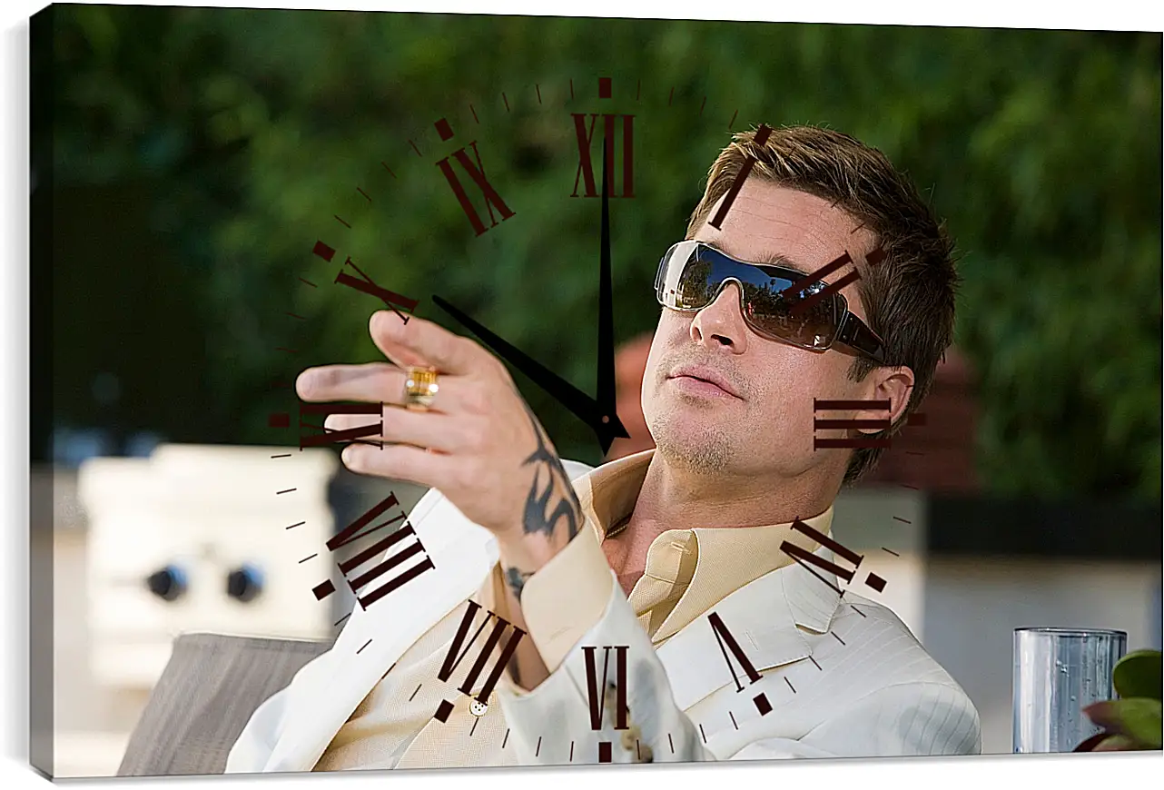 Часы картина - Брэд Питт. Brad Pitt