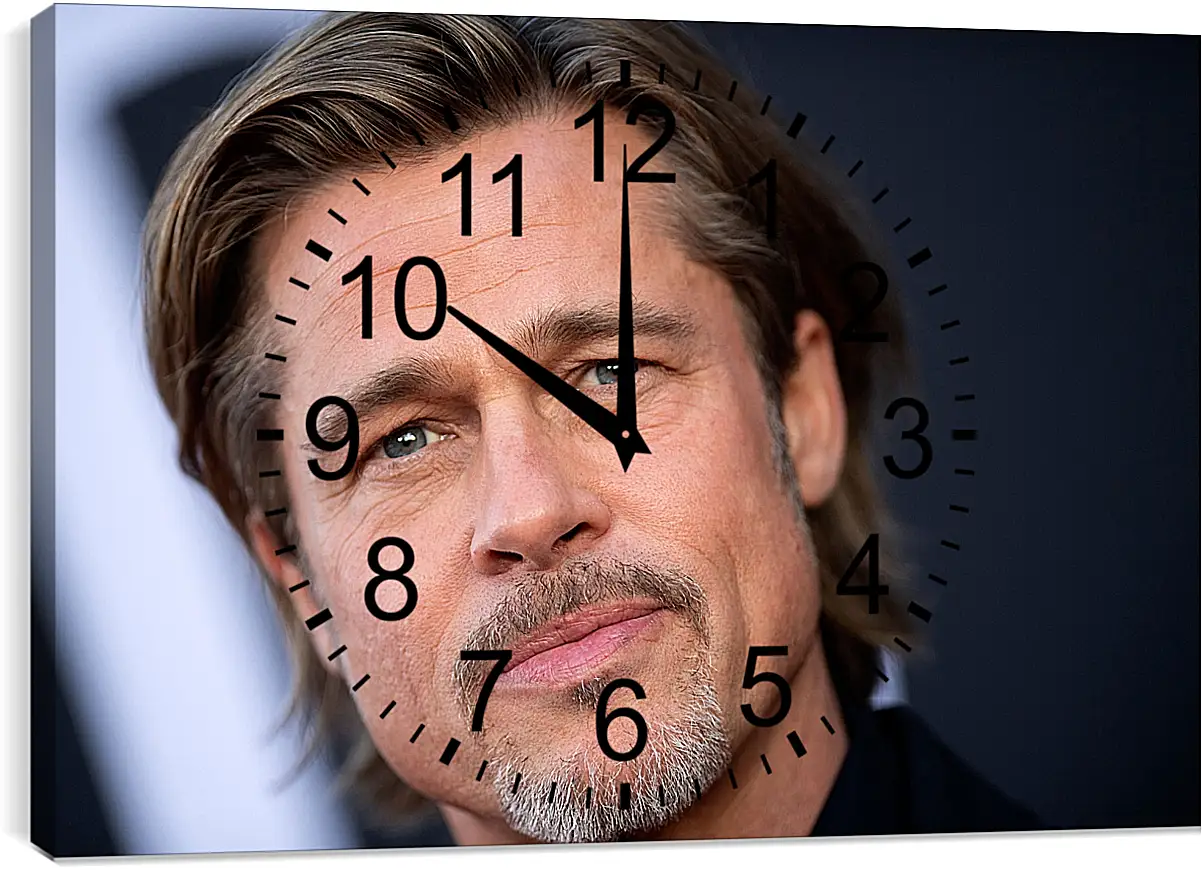 Часы картина - Брэд Питт. Brad Pitt